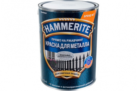 Купить Краска для металла HAMMERITE молотковая серебристо-серая 5 л фото №1