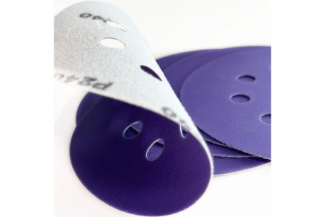 Купить Диск шлифовальный ABRAFORCE Purple Film на плёночной основе  8 отв.  125мм Р800  уп. 5 шт. фото №5
